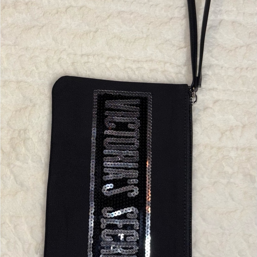Victoria's Secret Black and Silver Striped Tote - Picture 5 of 6